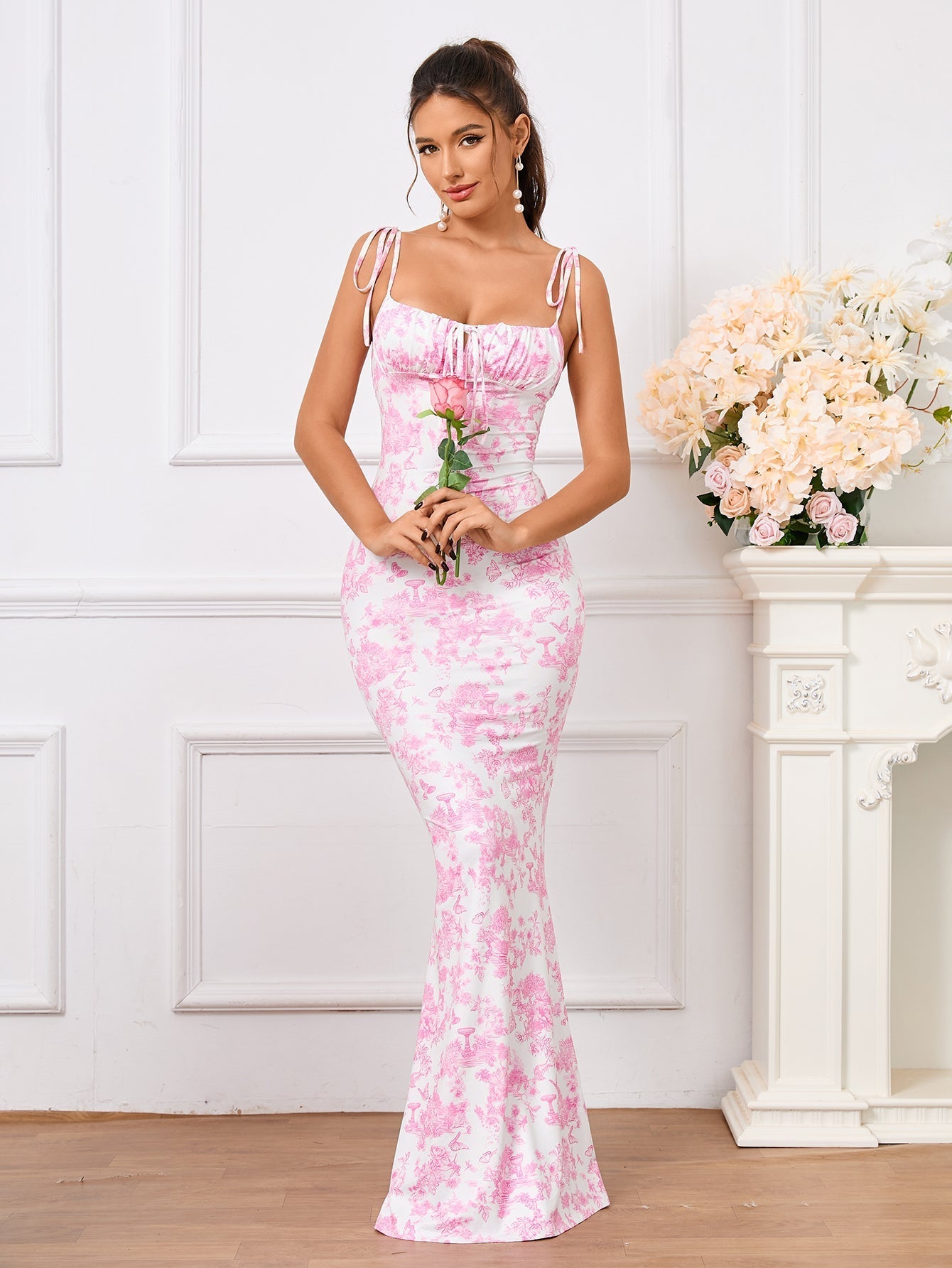 Florencia – Vestido floral de invitada de boda, de fiesta o graduación