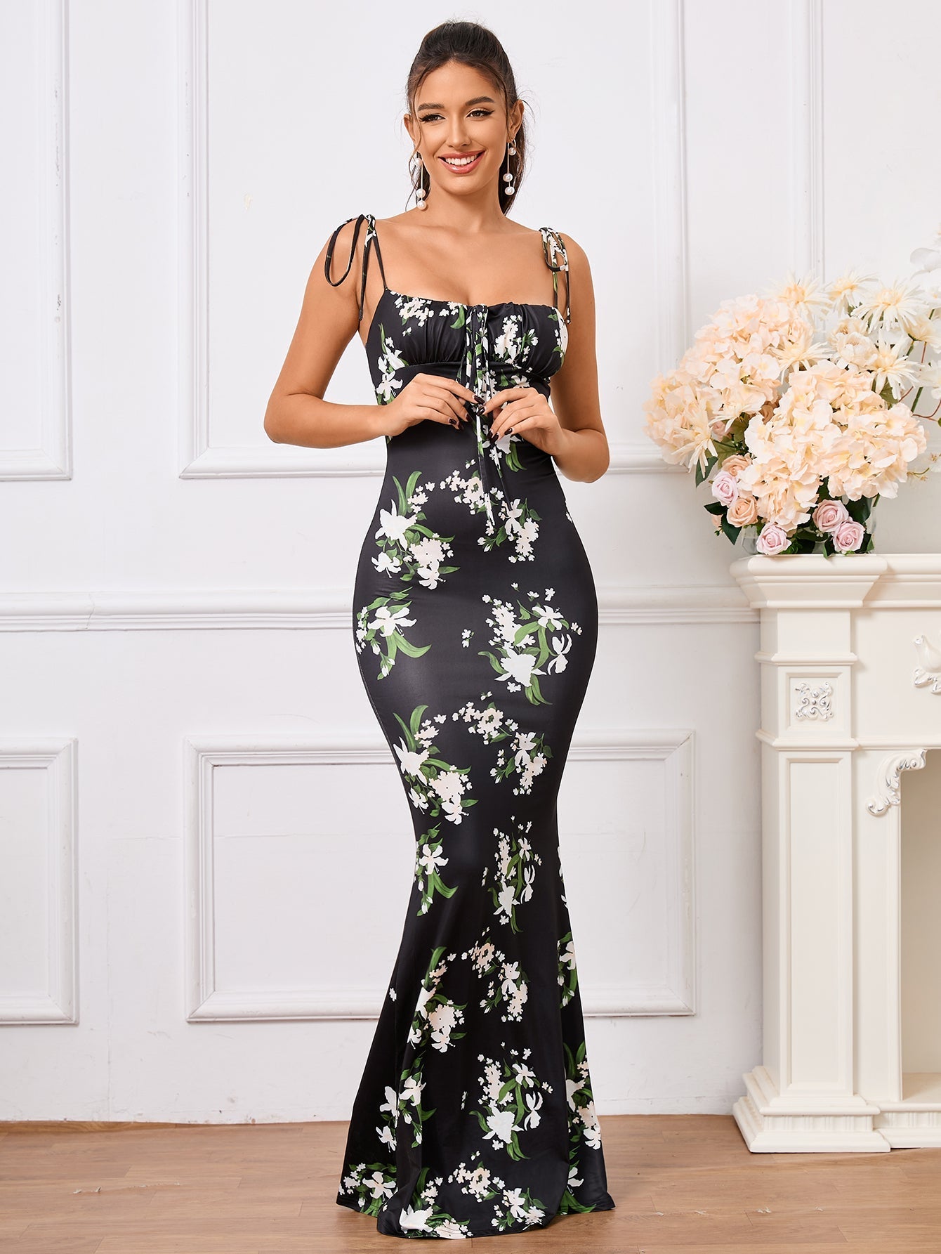 Florencia – Vestido floral de invitada de boda, de fiesta o graduación