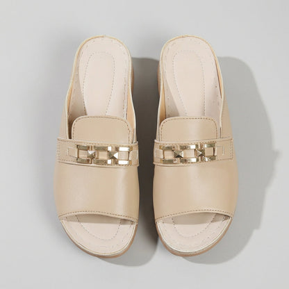 ARES – Sandalias ortopédicas cómodas con detalle de hebilla para mujer