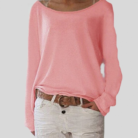 Top de mujer con escote amplio y corte relajado – SVENJA
