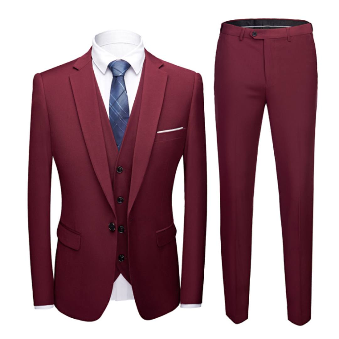 Traje negro clásico de hombre de tres piezas – NOIRÉL