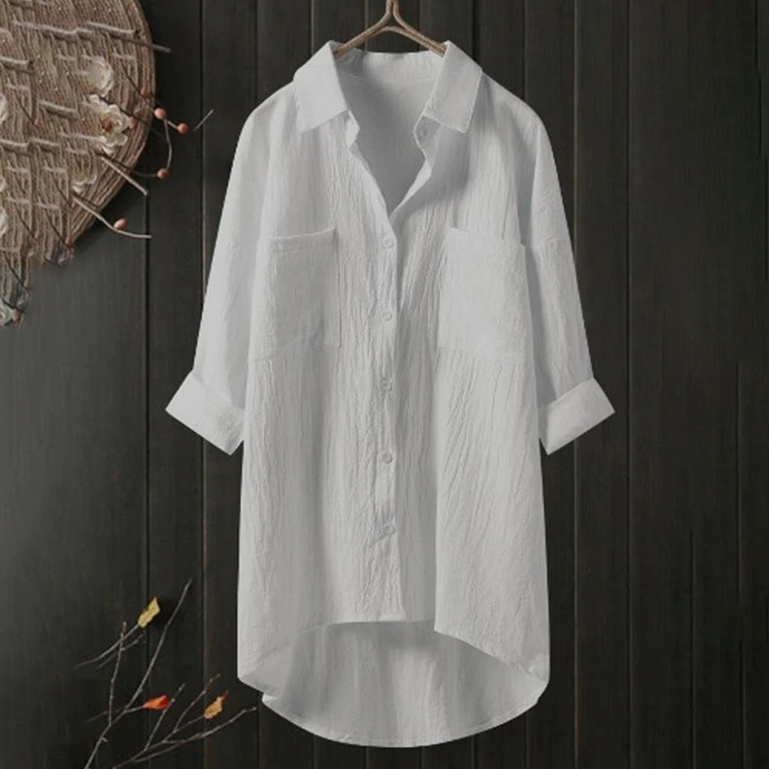 Blossom – Blusa larga de encaje oversize con mangas largas para mujer