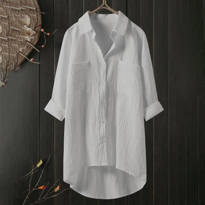 Blossom – Blusa larga de encaje oversize con mangas largas para mujer