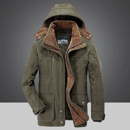 Chaqueta de invierno para hombre con forro cálido y capucha – JACKOR