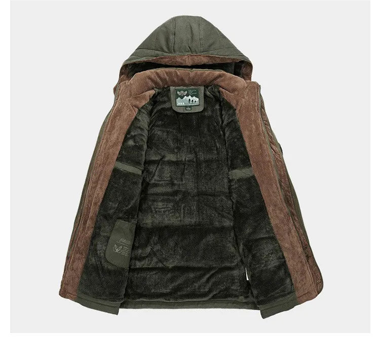 Chaqueta de invierno para hombre con forro cálido y capucha – JACKOR