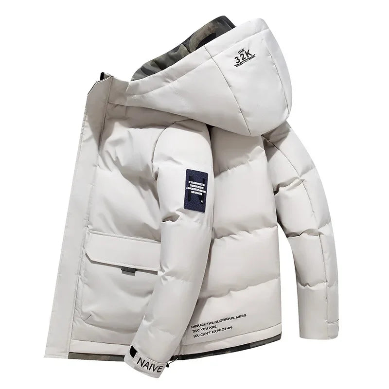 Chaqueta acolchada de invierno para hombre con capucha – JAKEN
