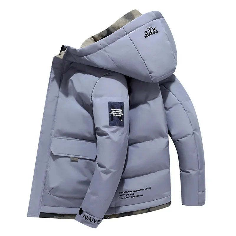 Chaqueta acolchada de invierno para hombre con capucha – JAKEN
