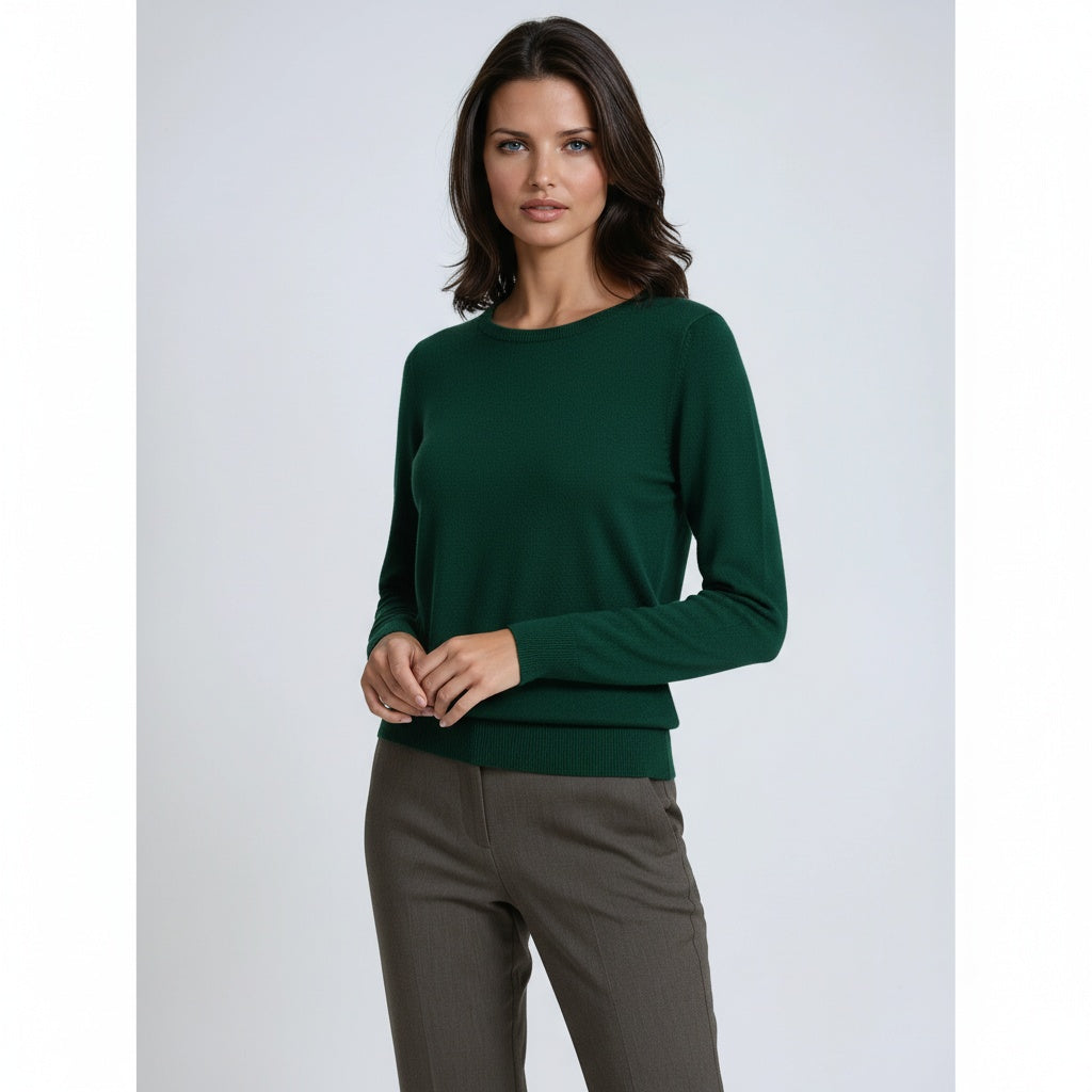 Jersey de mujer con manga larga y cuello redondo – SELVINA