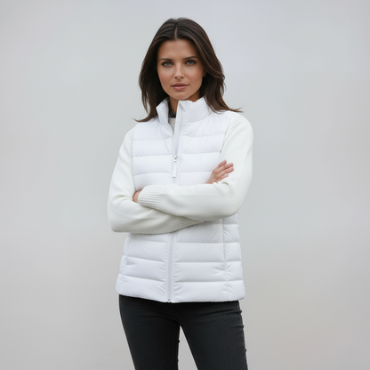 IVAREL – Chaleco acolchado para mujer con cuello alto y diseño ligero
