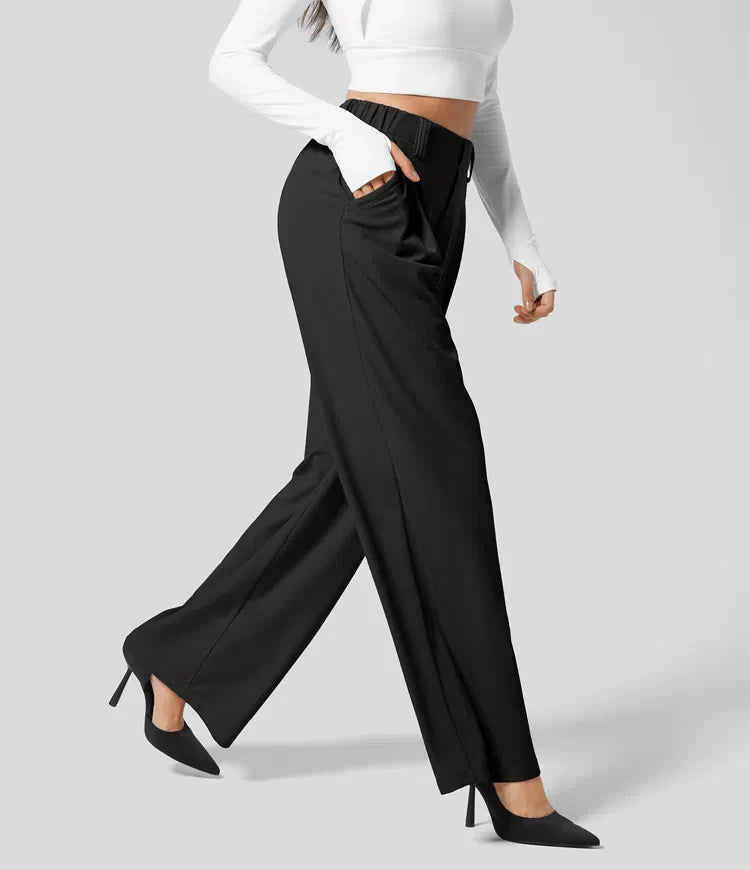 Palma – Pantalón de talle alto con pernera ancha para mujer