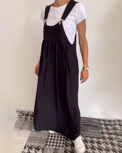 Vestido de jardín ligero y fluido para dama con detalles modernos y elegantes – ALTHEA LUMINA
