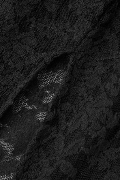 Celestina – Vestido largo de encaje con detalle semitransparente para mujer
