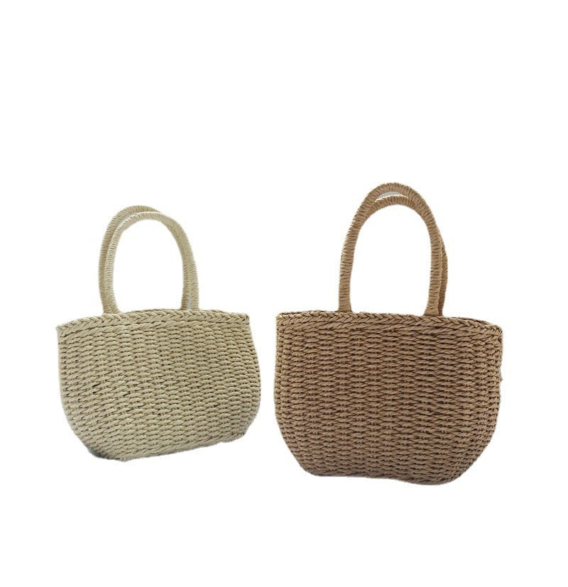 Bolso de paja tejido a mano con diseño veraniego – VEALIA