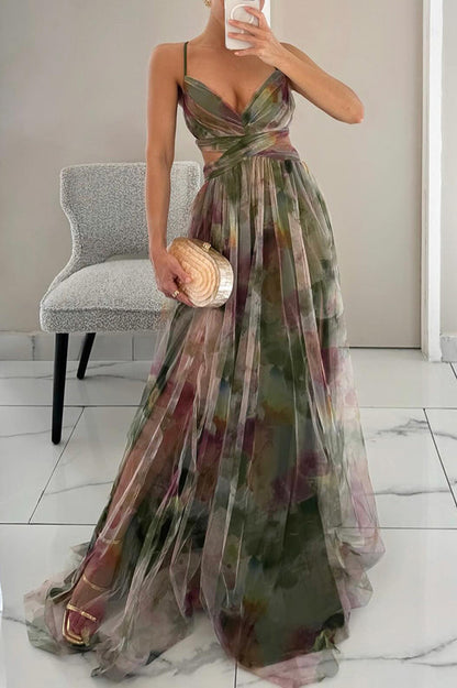 GARDENIA – Vestido largo para mujer con estampado floral