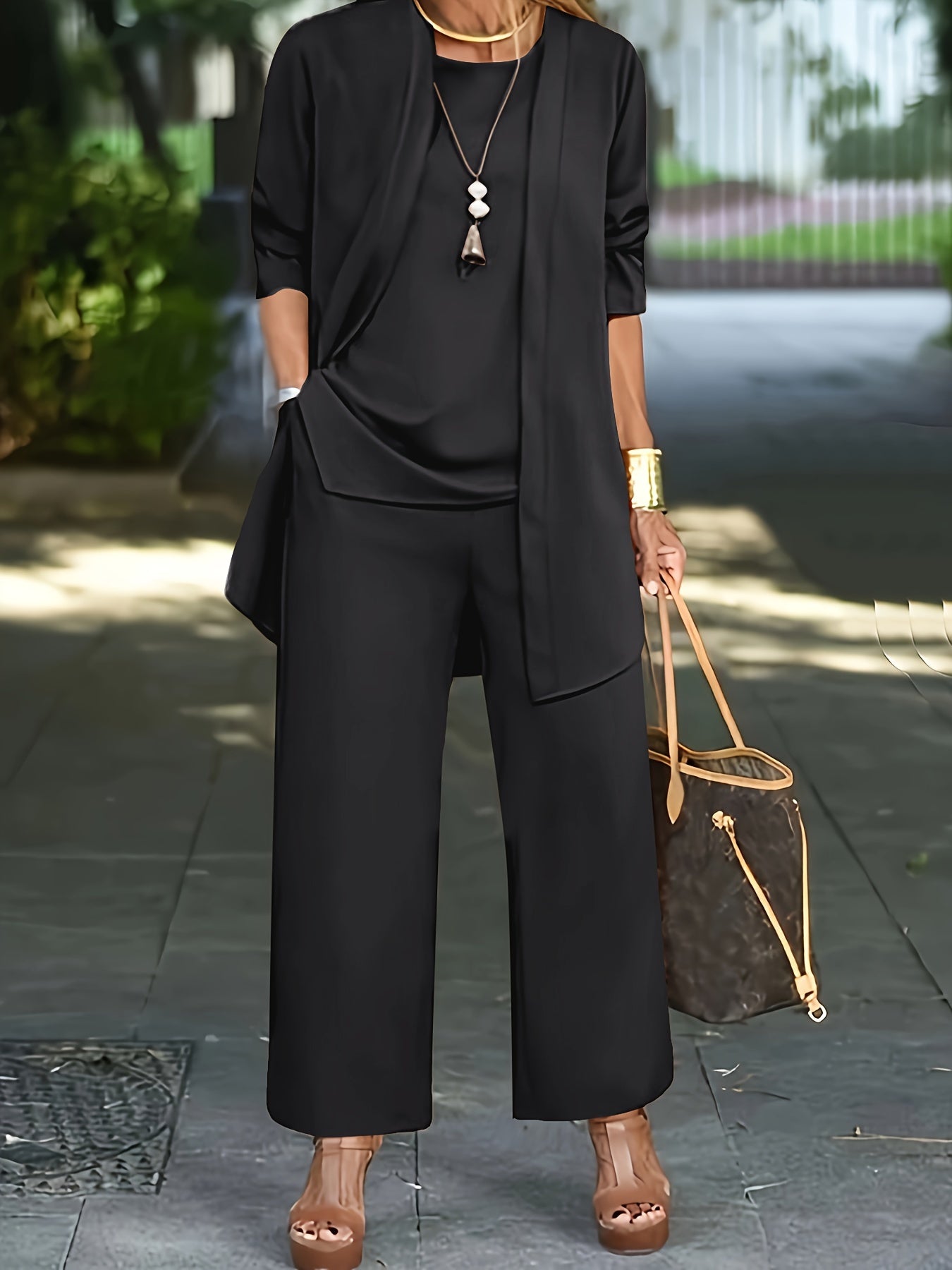 Conjunto elegante de tres piezas para mujer – VIANELLA