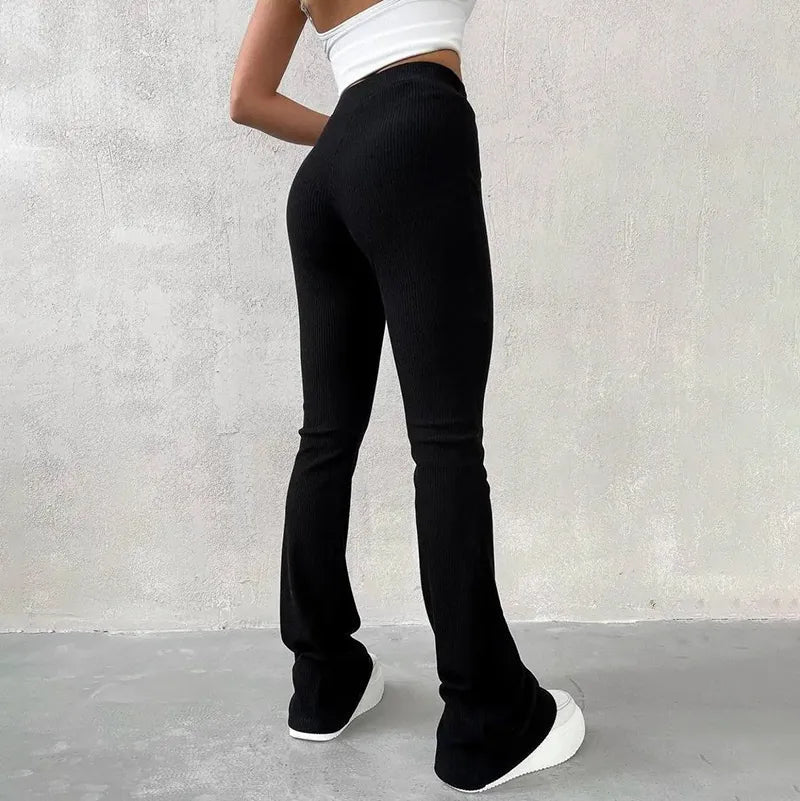 Armonía – Pantalón flare de cintura alta para mujer