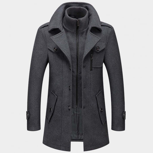 ULFRED – Abrigo largo de invierno para hombre con estilo clásico y protección térmica
