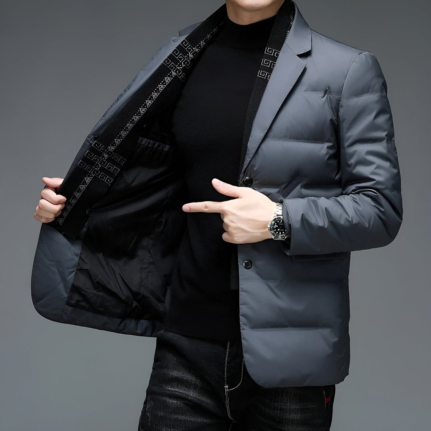 Chaqueta acolchada tipo blazer para hombre – AMELL