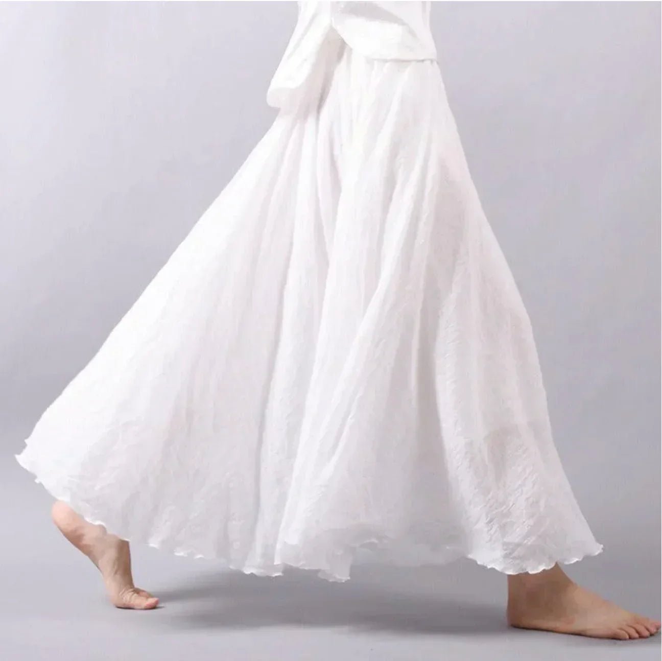 ISABEL – Falda maxi bohemia de cintura alta y corte a-line