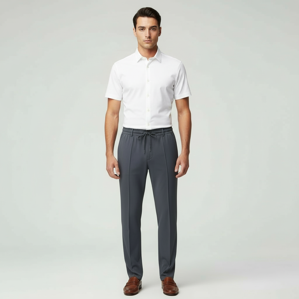 Bruce – Pantalón de vestir para hombre con cordón ajustable