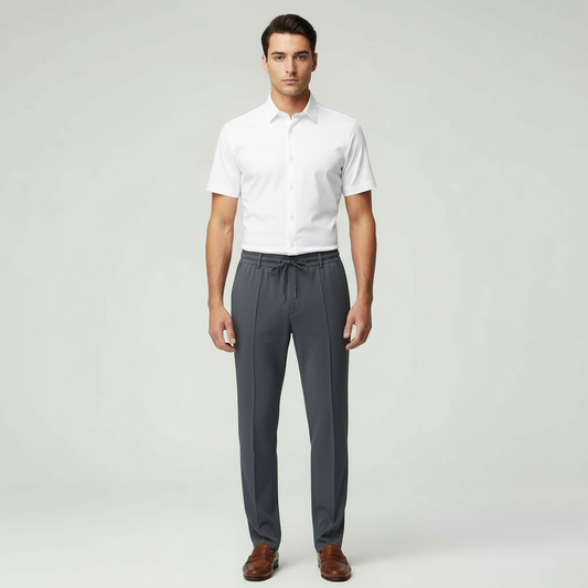 Bruce – Pantalón de vestir para hombre con cordón ajustable