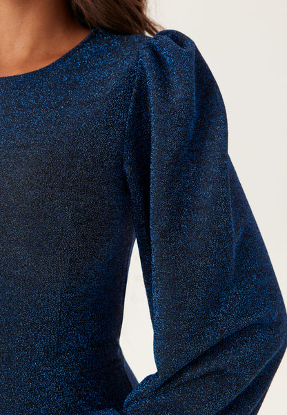 Estrella – Vestido mini ajustado de manga larga con brillo para mujer