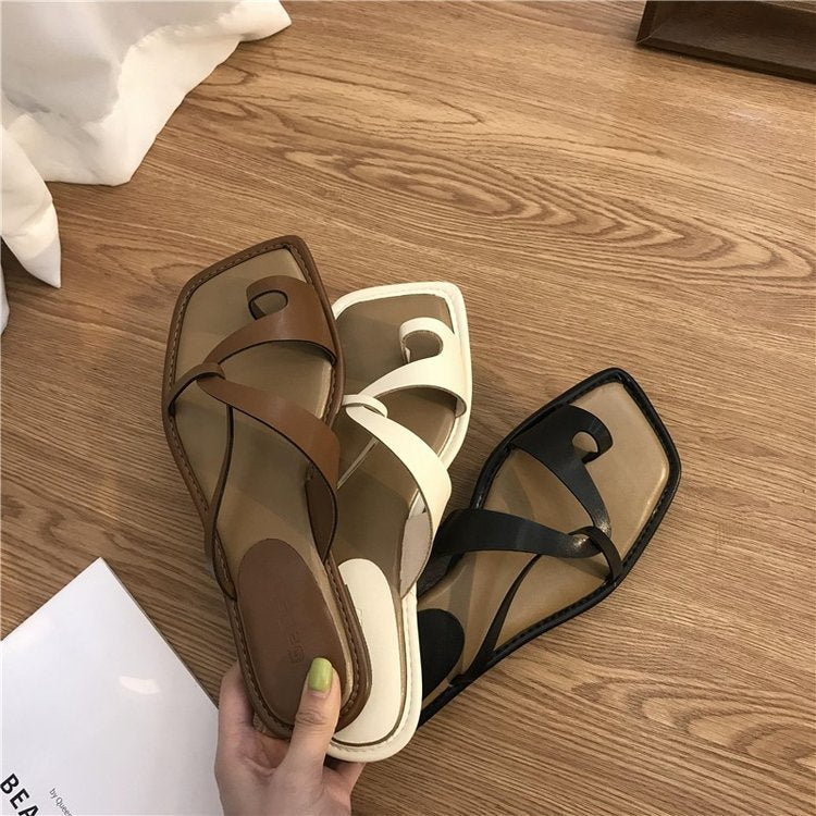 Tina - Sandalias de Verano con Anillo en el Dedo para Mujer para Exterior 2025