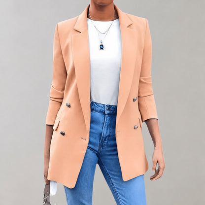 CASSIA - Blazer larga elegante para mujer