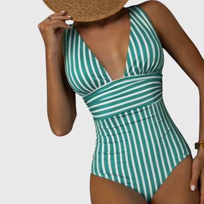 Abigail – Bañador retro de una pieza con escote cuadrado y relleno para mujer