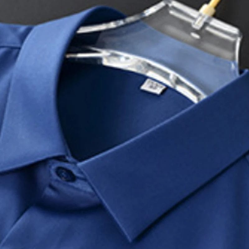 Montaigne – Camisa de vestir para hombre sin arrugas y sin plancha