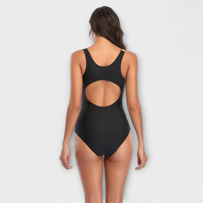 Luna – Bañador deportivo para mujer con franjas de color dinámicas