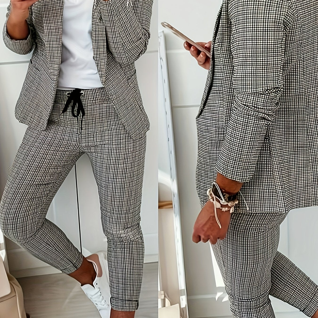 Conjunto de dos piezas para mujer con blazer y pantalón – ROZA