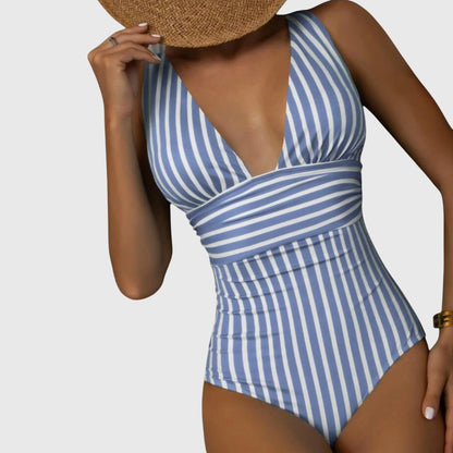 Abigail – Bañador retro de una pieza con escote cuadrado y relleno para mujer