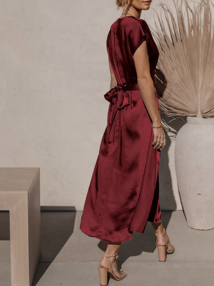 FELINE – Vestido de noche midi para mujer con diseño elegante