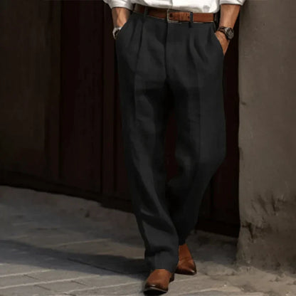 Horizon – Pantalón relajado clásico de lino para hombre