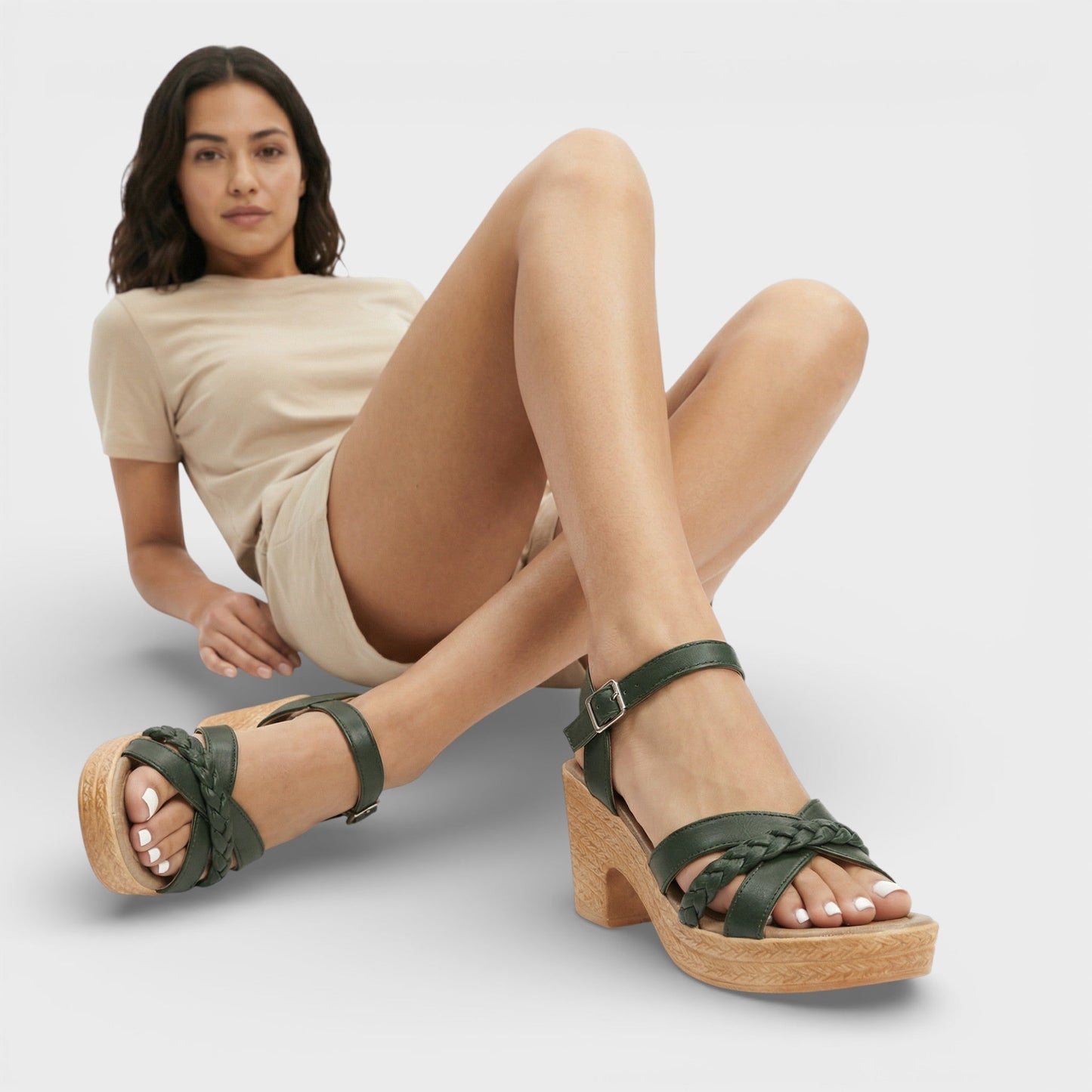 VERÓNICA – Sandalias de tacón alto trenzadas para mujer