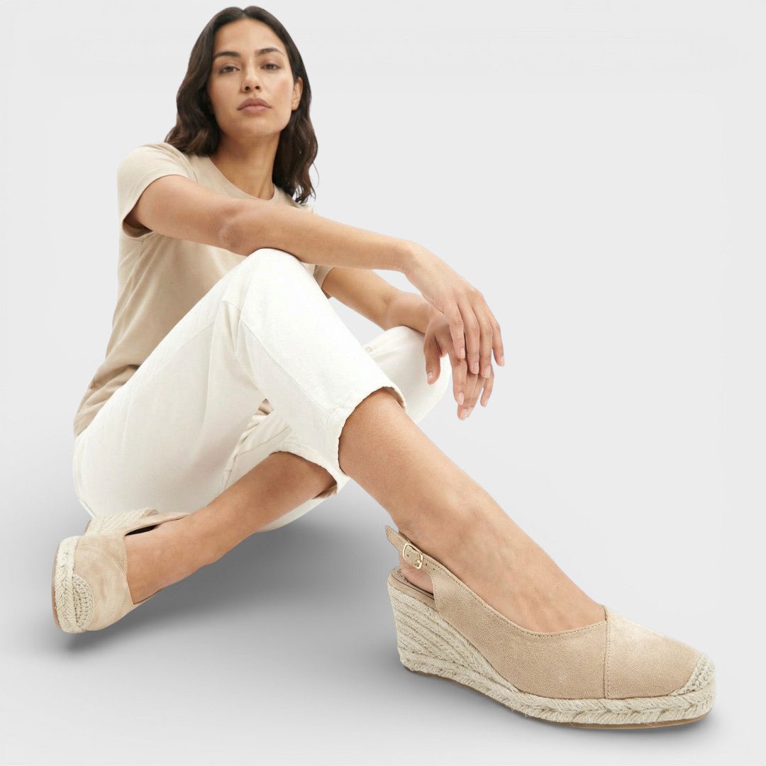 PAULA – Alpargatas de cuña con punta cerrada para mujer
