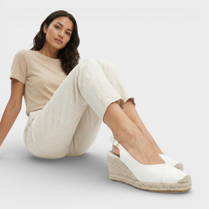 PAULA – Alpargatas de cuña con punta cerrada para mujer