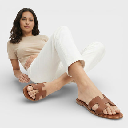 ELENA – Sandalias planas de mujer estilo H