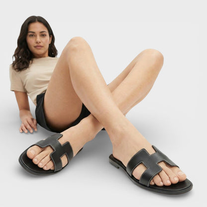 ELENA – Sandalias planas de mujer estilo H
