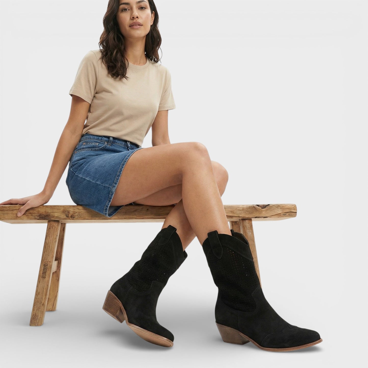 CARLA – Botas cowboy de mujer con cremallera lateral