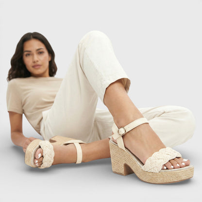 CAMILA – Sandalias de cuña boho para mujer