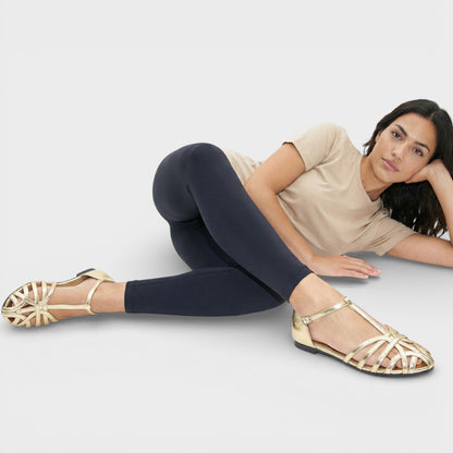 LAURA – Sandalias planas de mujer con tiras cruzadas