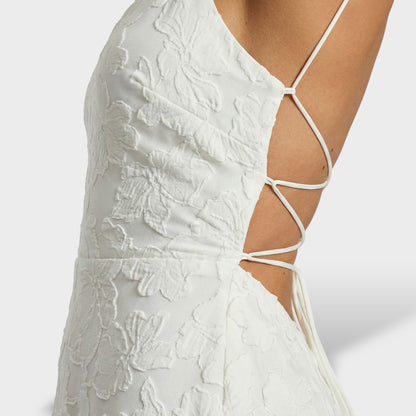 LUCÍA – Vestido largo de fiesta con estampado floral y espalda abierta