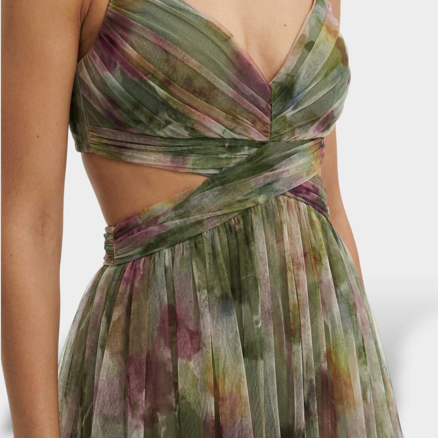 ISABEL – Vestido largo floral de fiesta con tirantes