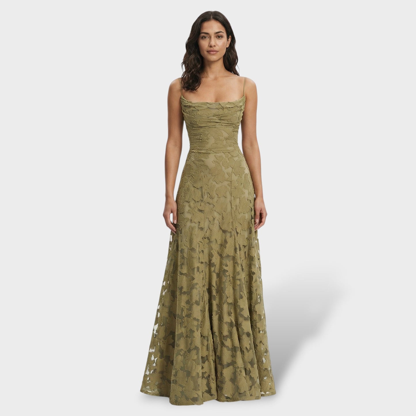 LUCÍA – Vestido largo de fiesta con estampado floral y espalda abierta