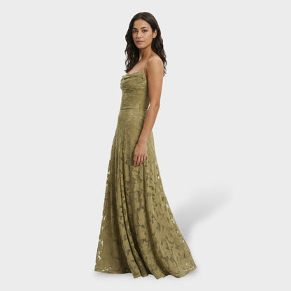 LUCÍA – Vestido largo de fiesta con estampado floral y espalda abierta