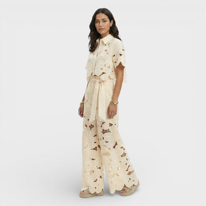 CLARA – Conjunto elegante de camisa y pantalón para invitada
