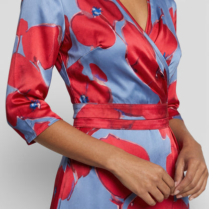 SOFÍA – Vestido cruzado floral elegante para invitada