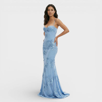 ALEJANDRA – Vestido largo de fiesta con corsé bordado